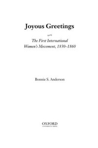 cover of the book Joyous greetings: the first international women's movement, 1830-1860