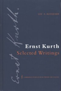 cover of the book Ernst Kurth: selected writings