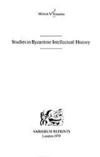 cover of the book Studies in Byzantine intellectual history