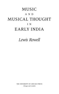 cover of the book Music and musical thought in early India