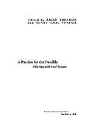 cover of the book A passion for the possible: thinking with Paul Ricoeur