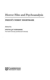 cover of the book Horror film and psychoanalysis: Freud's worst nightmare