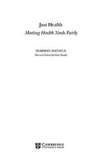 cover of the book Just health: meeting health needs fairly