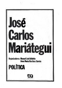 cover of the book José Carlos Mariátegui