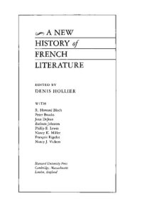 cover of the book A new history of French literature