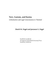 cover of the book Tort, custom, and karma: globalization and legal consciousness in Thailand