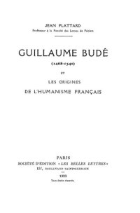 cover of the book Guillaume Budé (1468-1540) et les origines de l'humanisme français