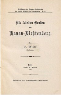 cover of the book Die letzten Grafen von Hanau-Lichtenberg