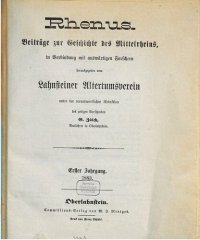 cover of the book Rhenus. Beiträge zur Geschichte des Mittelrheins