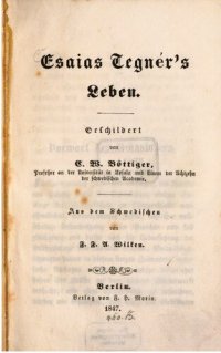 cover of the book Esaias Tegnér's Leben