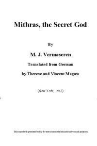 cover of the book Mithras, the secret god