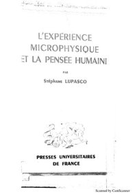 cover of the book L'experiénce microphysique et la pensée humaine