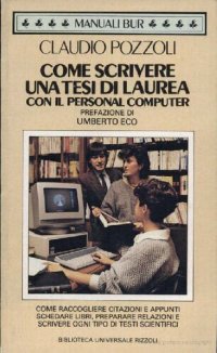 cover of the book Come scrivere una tesi di laurea con il personal computer