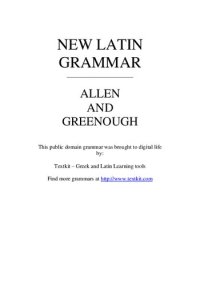 cover of the book New Latin Grammar