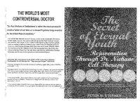 cover of the book The Secret of Eternal Youth  ( Rejuvenation through Dr Paul Niehans Cell therapy )