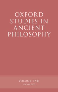 cover of the book Oxford Studies in Ancient Philosophy, Volume 62