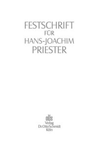 cover of the book Festschrift für Hans-Joachim Priester: Zum 70. Geburtstag