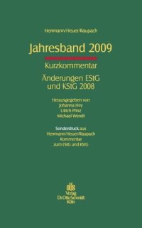 cover of the book Jahresband 2009: Kurzkommentar – Änderungen EStG und KStG 2008