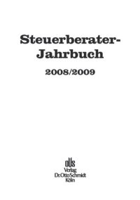 cover of the book Steuerberater-Jahrbuch: Steuerberater-Jahrbuch 2008/2009