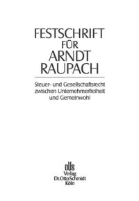 cover of the book Festschrift für Arndt Raupach: Zum 70. Geburtstag