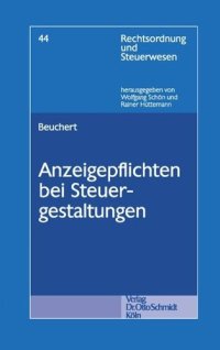 cover of the book Anzeigepflichten bei Steuergestaltungen