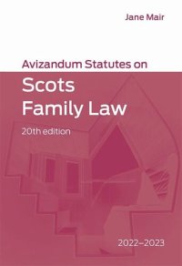 cover of the book Avizandum Statutes on Scots Family Law: 2022-2023