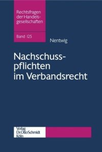 cover of the book Nachschusspflichten im Verbandsrecht