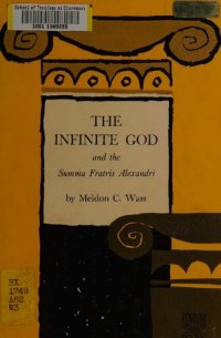 cover of the book The Infinite God and the Summa Fratris Alexandri