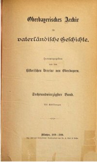 cover of the book Oberbayerisches Archiv für vaterländische Geschichte