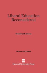 cover of the book Liberal Education Reconsidered