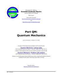 cover of the book Essential Graduate Physics - Quantum Mechanics