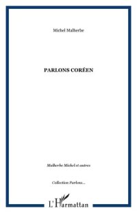 cover of the book Parlons coréen