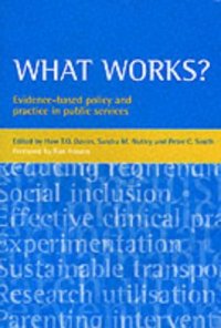 cover of the book What works?  Evidence based policy and practice in public services