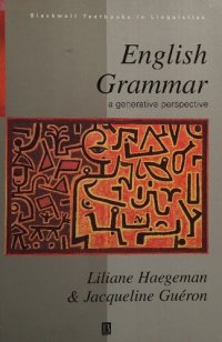 cover of the book English grammar:a generative perspective