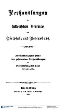 cover of the book Verhandlungen des Historischen Vereins für Oberpfalz und Regensburg