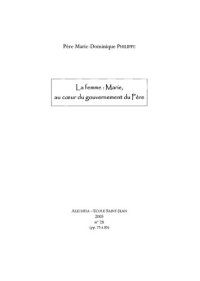 cover of the book La Femme : Marie, au coeur du gouvernement du Père