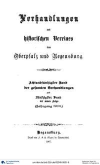 cover of the book Verhandlungen des Historischen Vereins für Oberpfalz und Regensburg