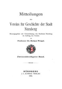 cover of the book Mitteilungen des Vereins für Geschichte der Stadt Nürnberg