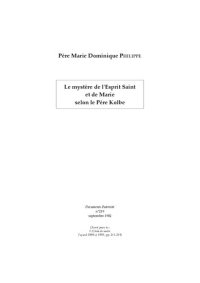 cover of the book Le mystère de l'Esprit Saint et de Marie selon le Père Kolbe