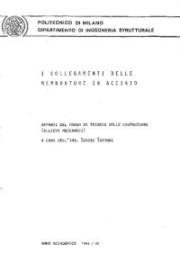 cover of the book I collegamenti delle membrature in acciaio