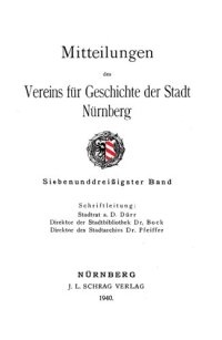 cover of the book Mitteilungen des Vereins für Geschichte der Stadt Nürnberg