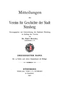 cover of the book Mitteilungen des Vereins für Geschichte der Stadt Nürnberg