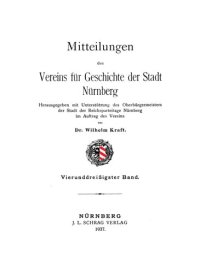 cover of the book Mitteilungen des Vereins für Geschichte der Stadt Nürnberg