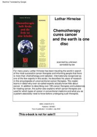 cover of the book Chemotherapy Heals Cancer and the World is Flat