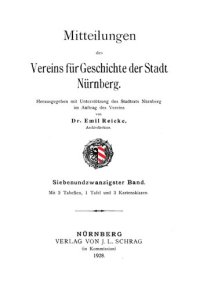 cover of the book Mitteilungen des Vereins für Geschichte der Stadt Nürnberg