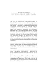 cover of the book The Cambridge History of Nationhood and Nationalism.  Volume 2: Nationalism's Fields of Interaction