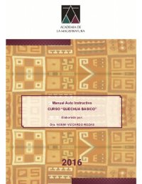 cover of the book Manual auto instructivo. Curso "quechua básico"