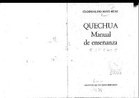 cover of the book Quechua : manual de enseñanza