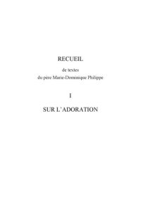 cover of the book Recueil de textes sur l'Adoration