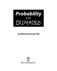 cover of the book Probability For Dummies